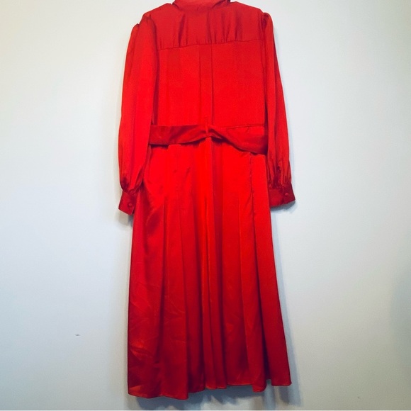 Worthington Scarlet Midi Dress with Tie-Neck | NWT - Picture 4 of 10
